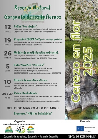 Actividades de la R.N.Garganta Infiernos. Cerezo en flor 2025