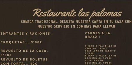 Restaurante Las Palomas. Comida para llevar