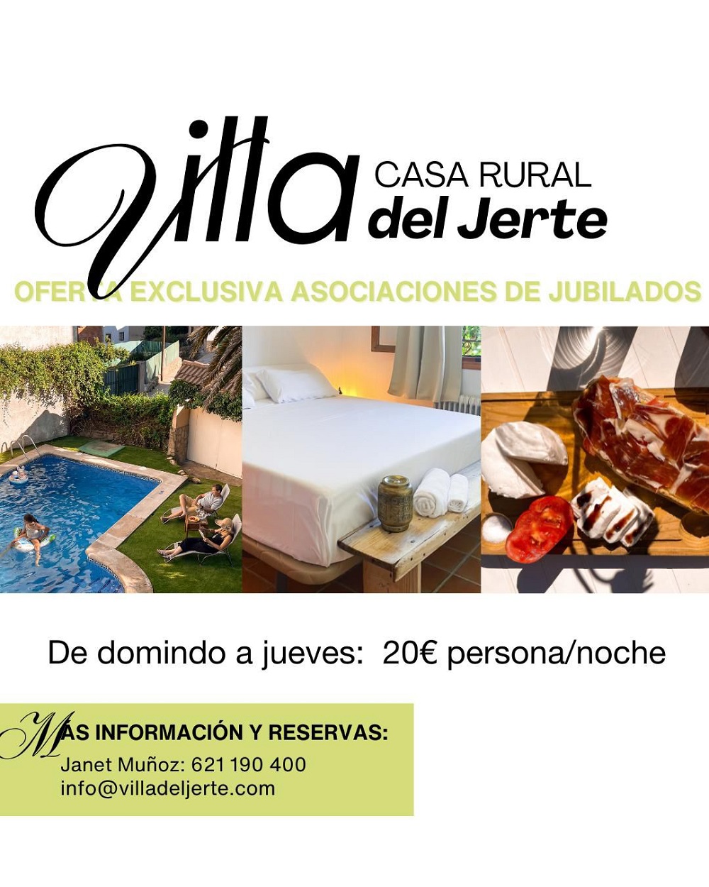 Villa del Jerte. Oferta 2025